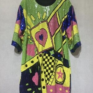 Colorful Sequin Top/Dress